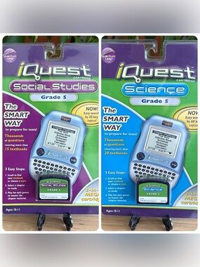 iQuest Grade 5 Social Studies and Science 2 Cartridges Only - New in Packaging